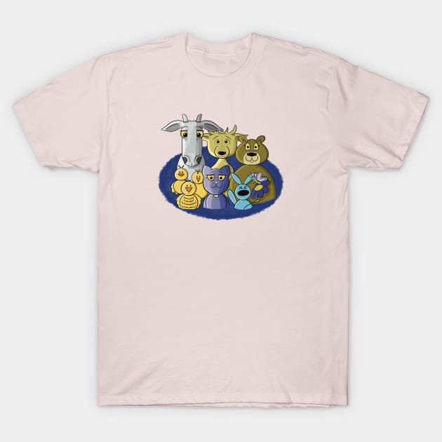 Barnyard Animal Crew T-Shirt by Dori Durbin